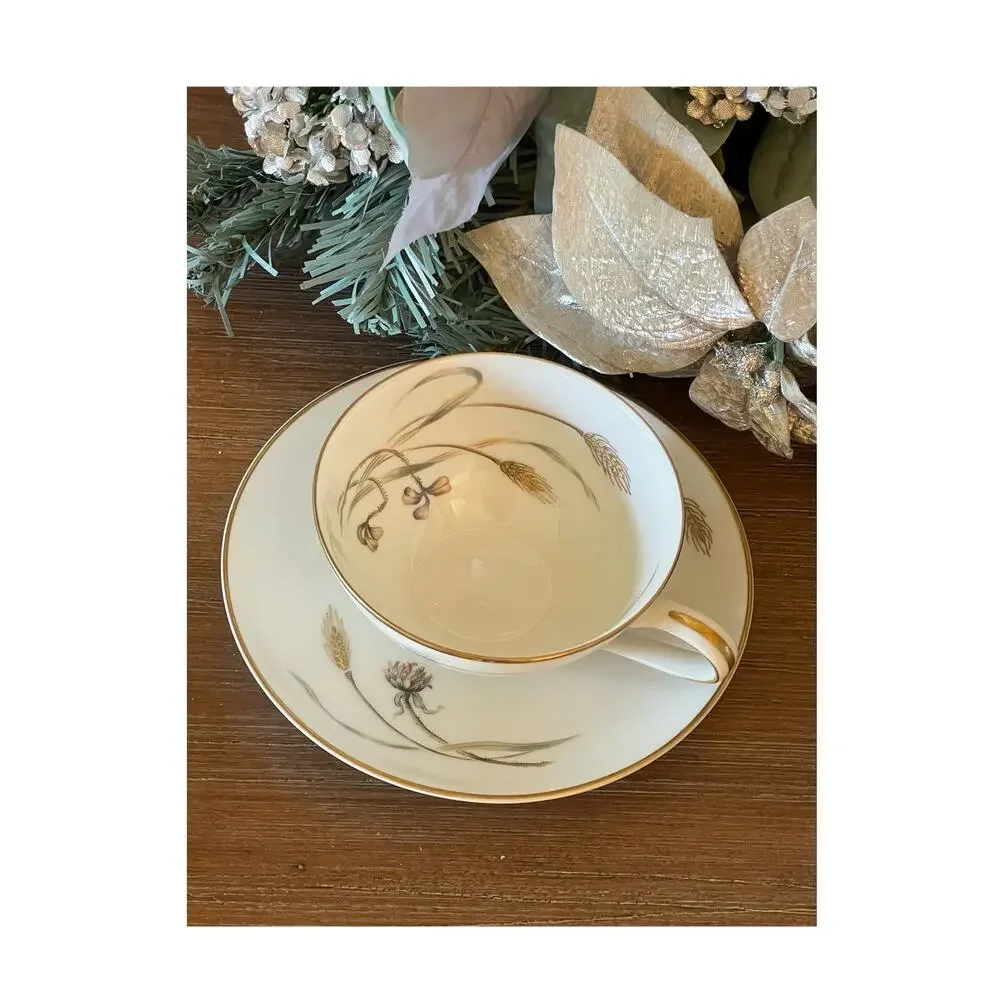 Lovely Vintage Noritake Flat Cup & Saucer Set Japan